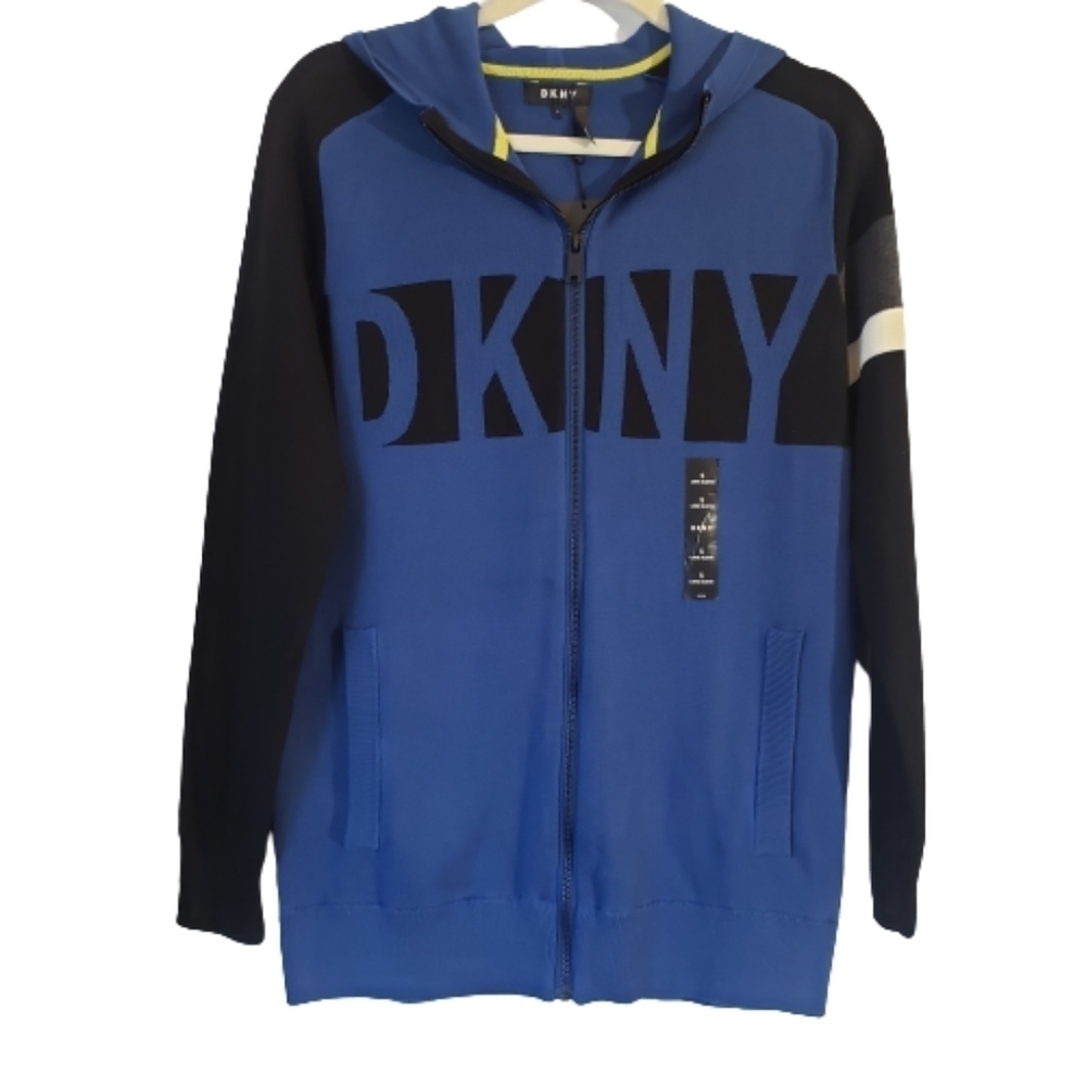 DKNY men's zip up sweater size S